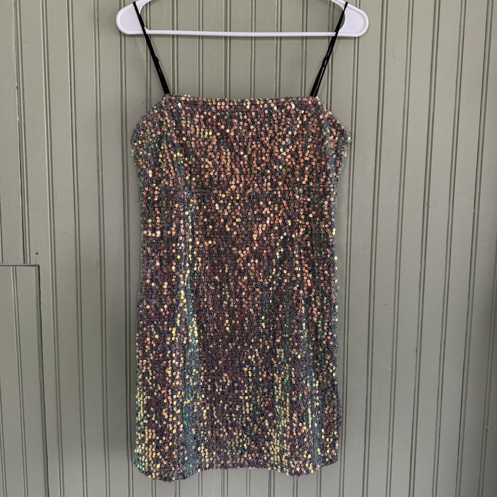 Urban Outfitters Kyle Sequin Bodycon Hoco Party Chic Glam Fun Mini Dress Medium